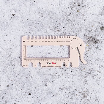 Stickmått med garnskärare - elefant