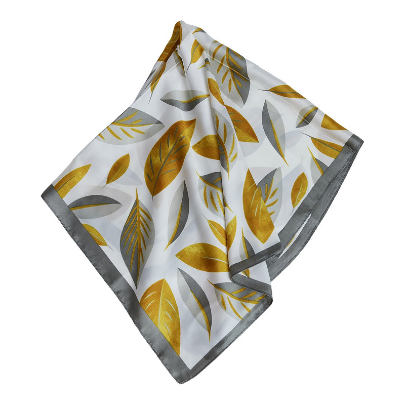 Miniscarf - LEAF Grey & Yellow