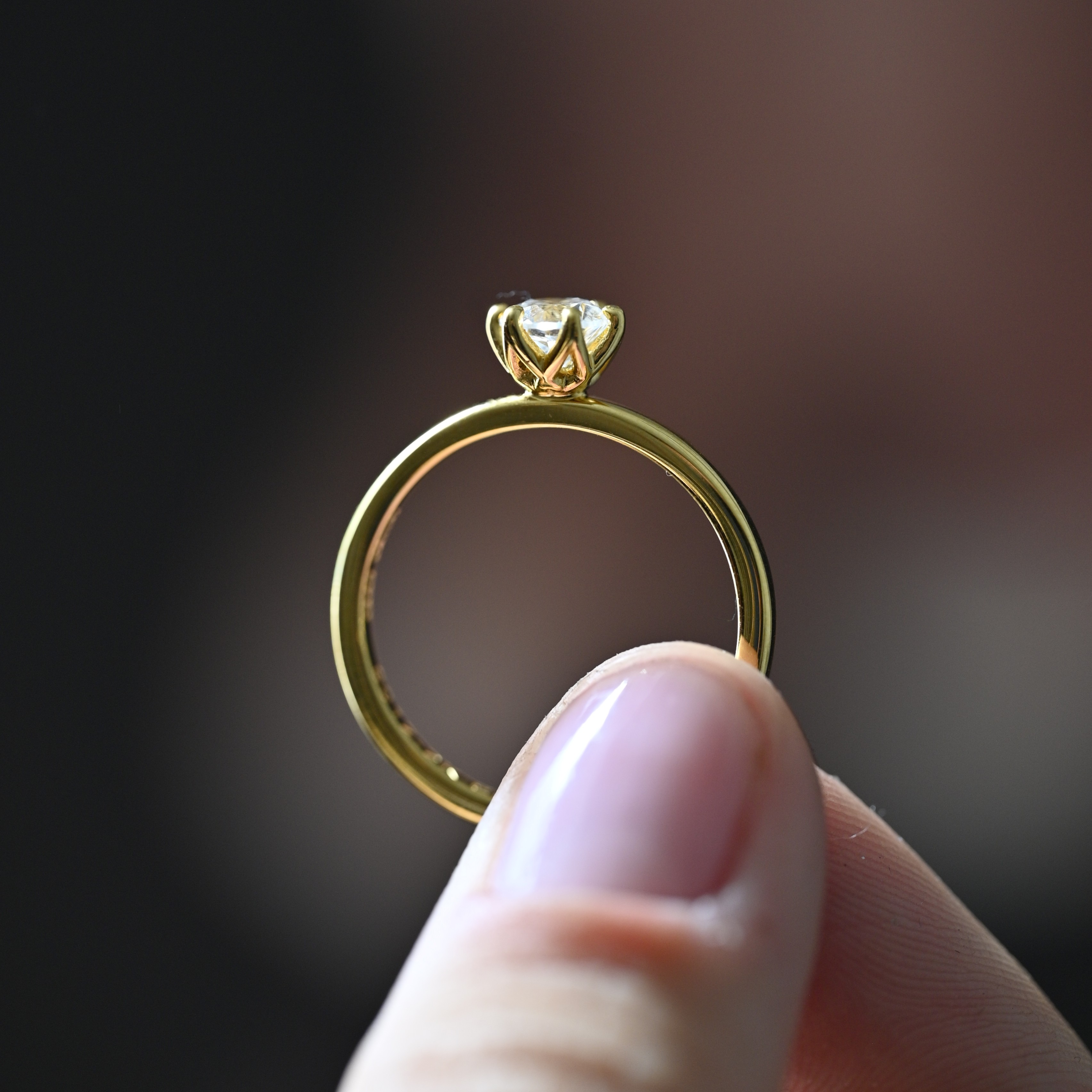 Ring solitär diamant 0,25 ct guld 18 karat 