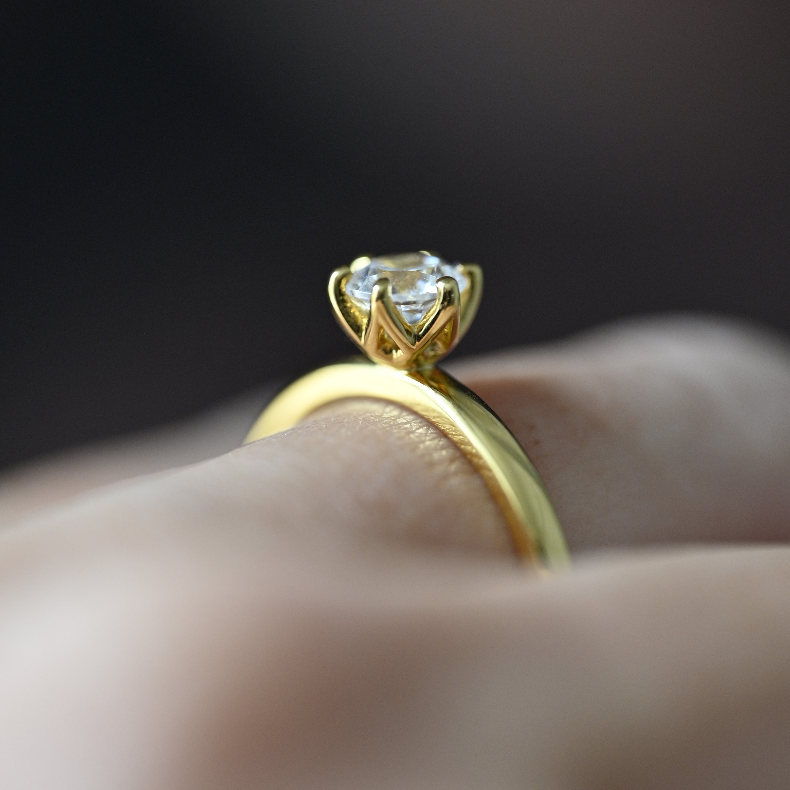 Ring solitär diamant 0,25 ct guld 18 karat 