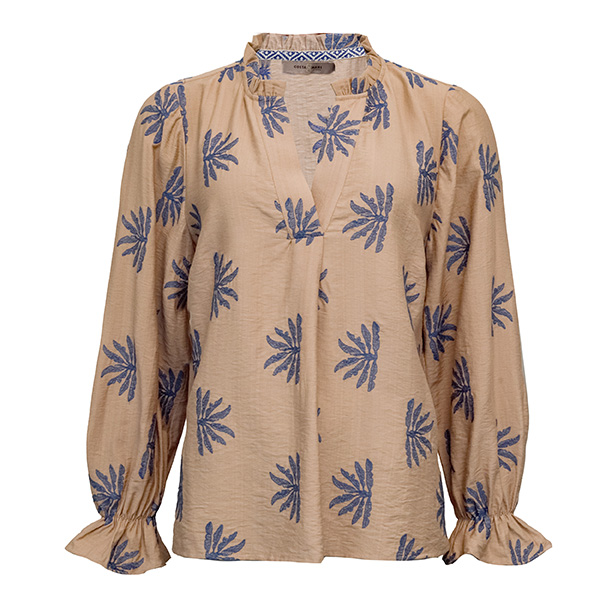 Costamani - Miley Blouse Sand / Blue Pattern