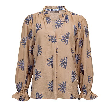 Costamani - Miley Blouse Sand / Blue Pattern