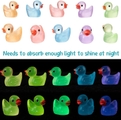100 kpl Hehkuva pimeässä valaiseva Tiny Ducks Set koristelu Realistinen muoto Kestävä hartsi ihastuttava ankat joulun syntymäpäiväjuhliin lasten päivä - 3