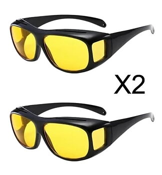 2 st. Mörkerglasögon för Bilkörning - Night Vision Glasögon UV400 skydd - Solglasögon