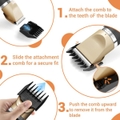 Ammattimainen koiran ja kissan karvojen trimmeri - Kulta - Grooming Hair Clipper (karvanleikkuri) - 8