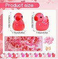 Uutuus 100 kpl Tiny Ducks Luminous Pink Style Set Koriste Realistinen muoto Kestävä hartsi Ihana Ducks joulun syntymäpäiväjuhliin Lasten päivä - 3