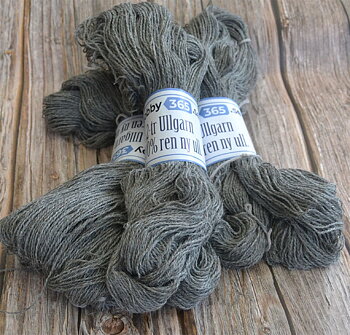 Hobby365:s egna 2-trådiga Ullgarn Mörkgrå 100 gram