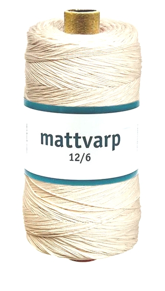 Hobby365:n erittäin vahva polyesteri- ja puuvillalankamatto loimi 12/6 valkaisematon 500 gr / rulla