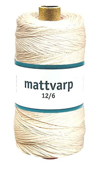 Hobby365:s Extra starka Polyester och bomull Mattvarp 12/6 Oblekt 500 gr / rulle