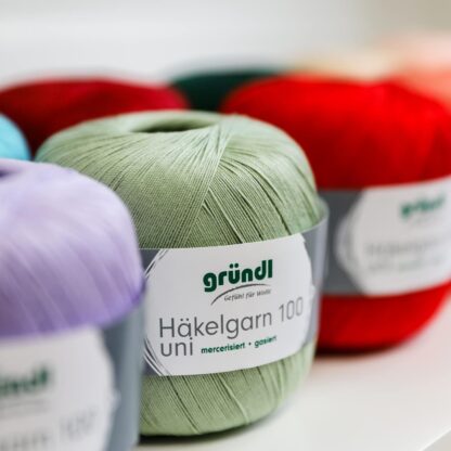 Gründl - Virkkauslanka 100 - Virkkauslanka 100 g:n kiekoilla - Valkoinen - 5