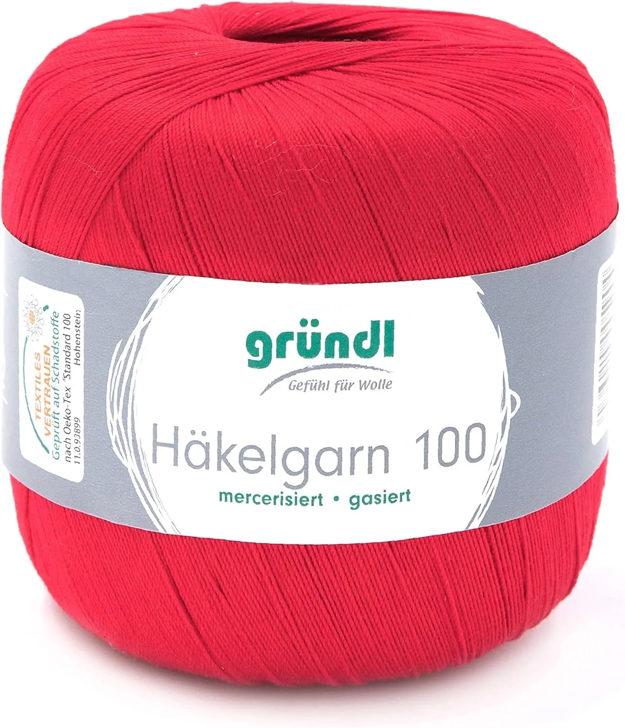 Gründl - Virkkauslanka 100 - Virkkauslanka 100 gramman palloina - Punainen väri