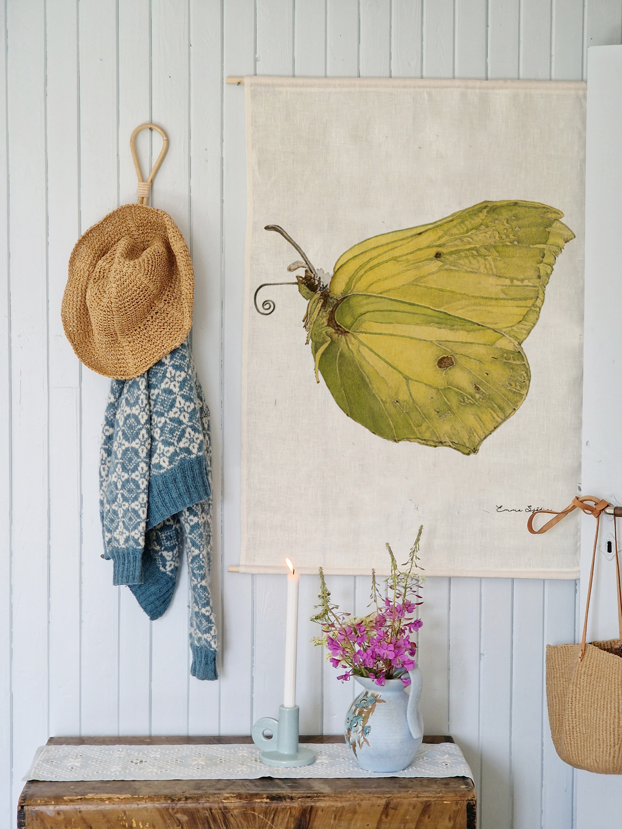 Preorder!  WALL HANGING LEMON BUTTERFLY - 2
