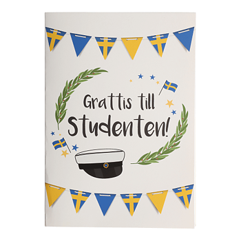 Studentkort Grattis till studenten Girlang 