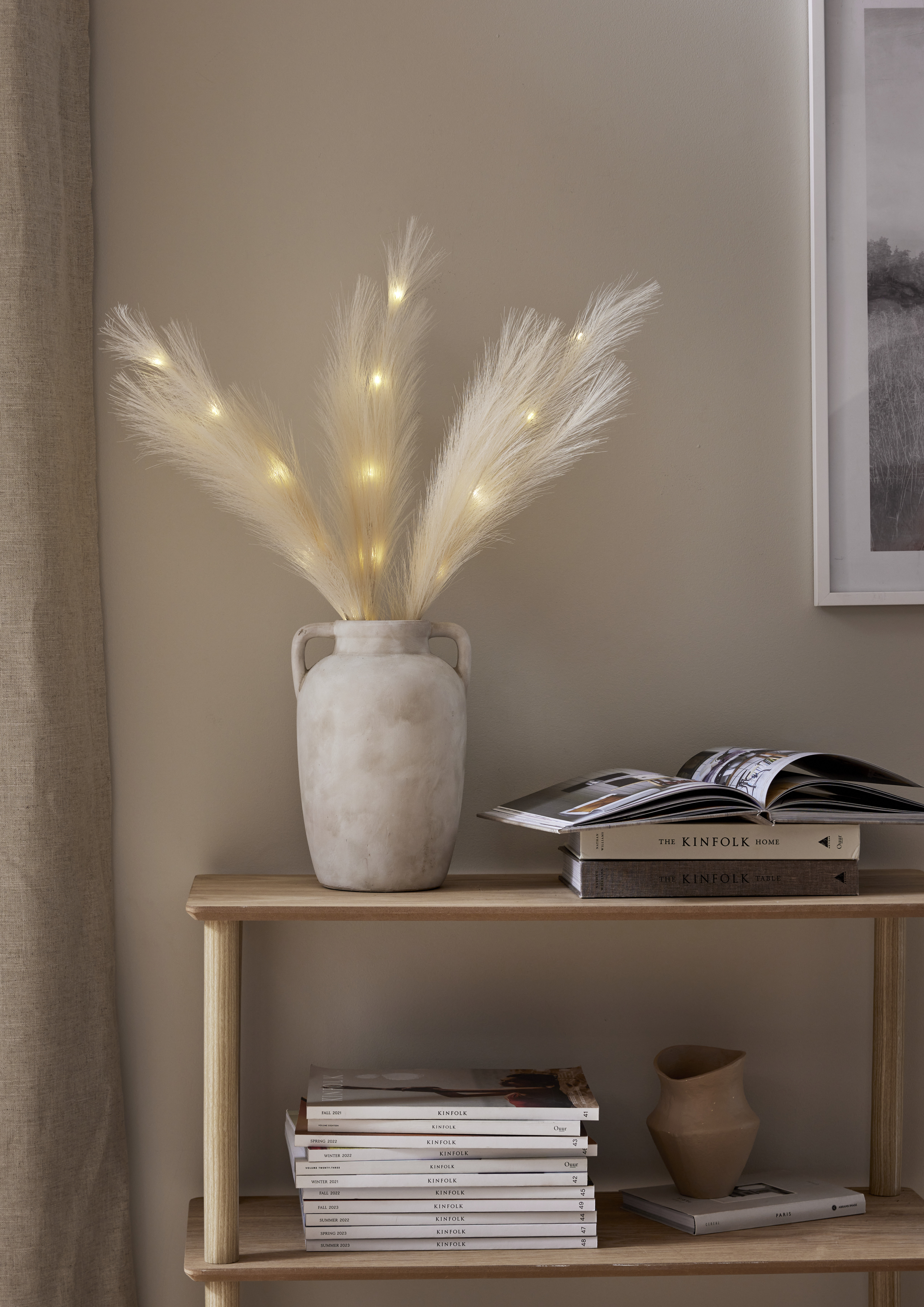 Decorative Feathers Branches - 65 cm - Beige - 3 pcs - 15