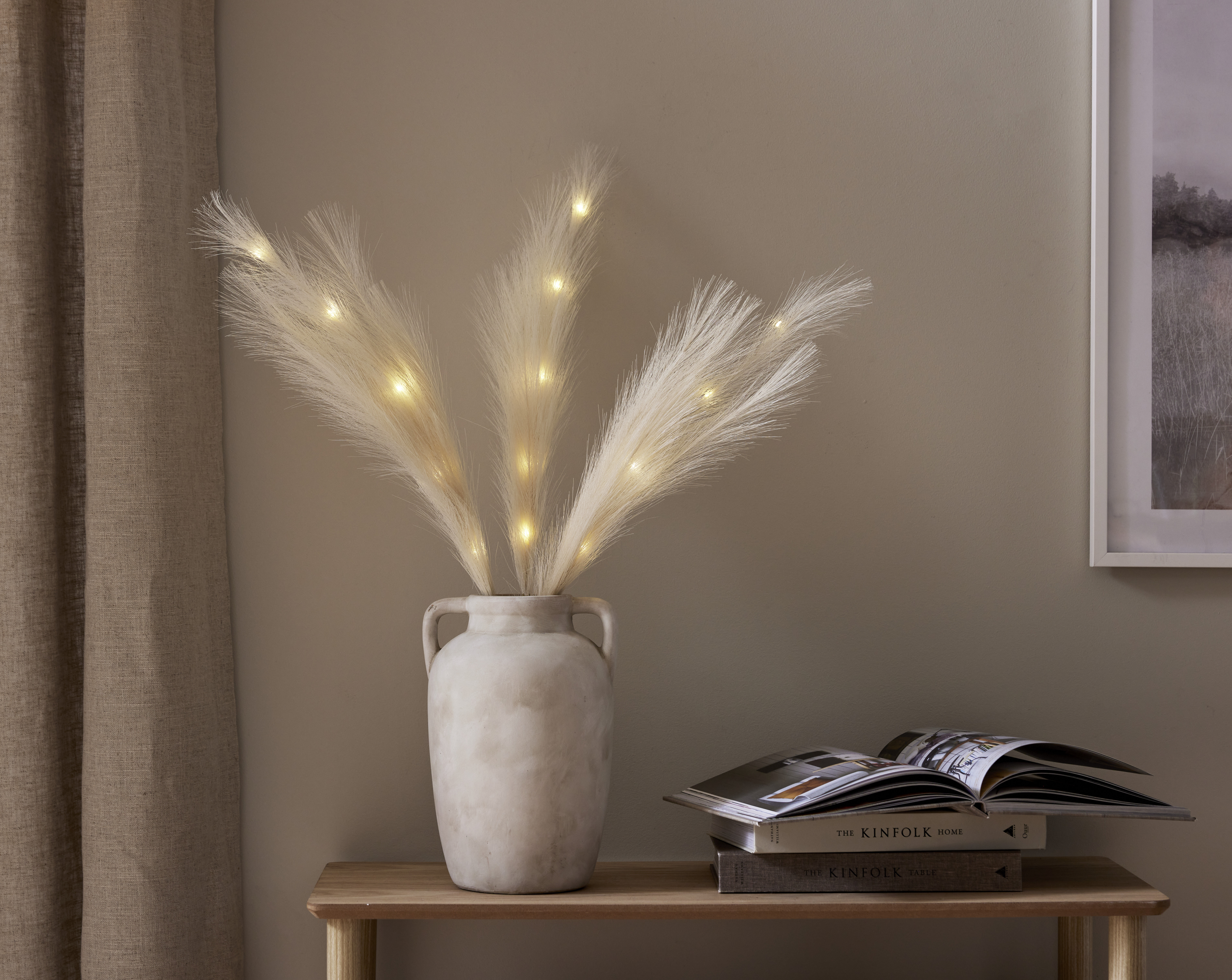 Decorative Feathers Branches - 65 cm - Beige - 3 pcs - 16