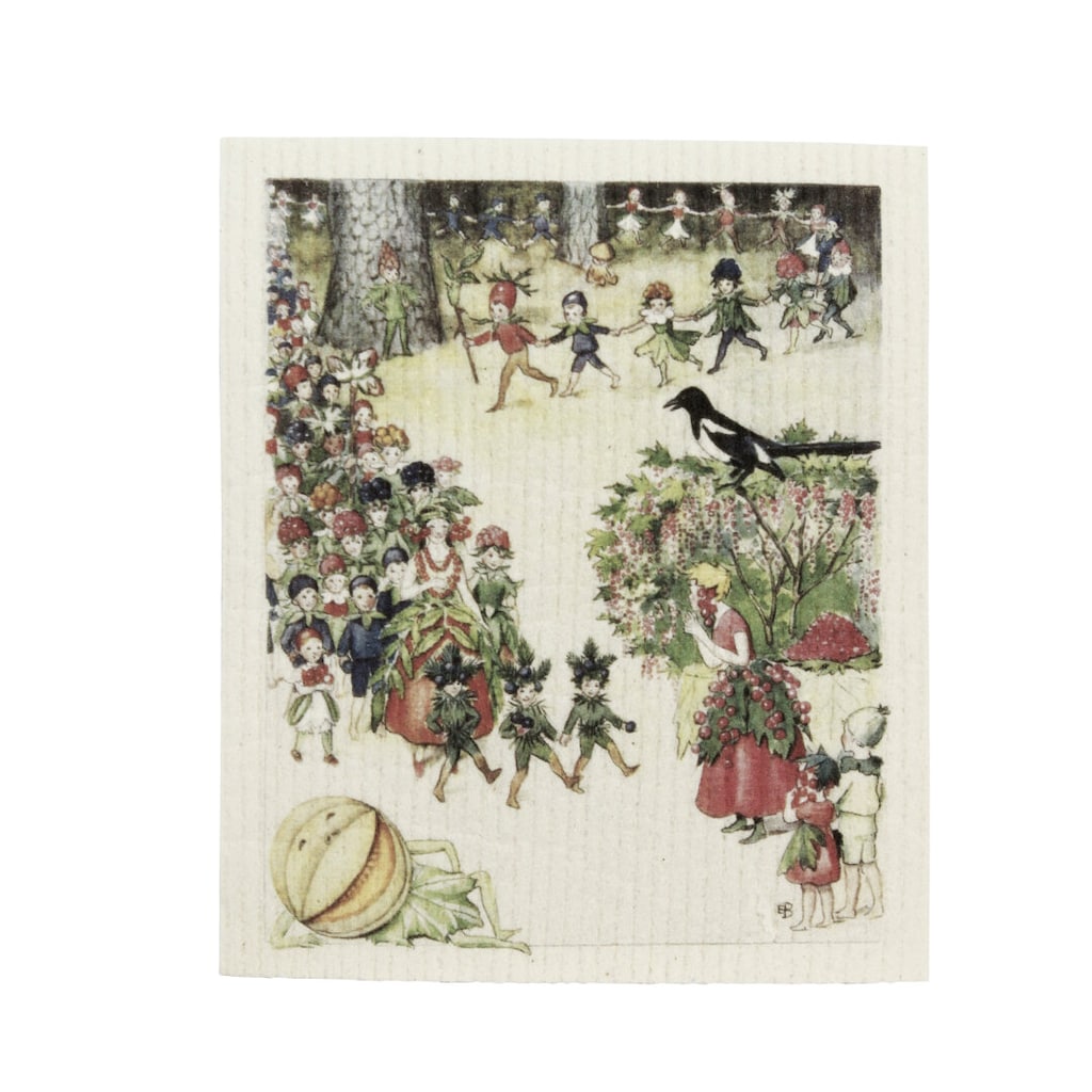 Dishcloth - Elsa Beskow - Flower Festival - 2