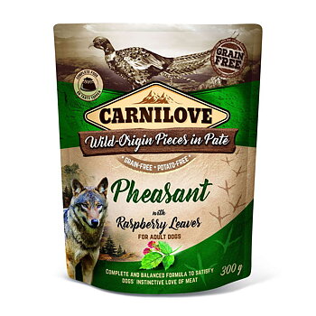Carnilove Dog Pouch Paté Pheasant w.Rasp 300 g