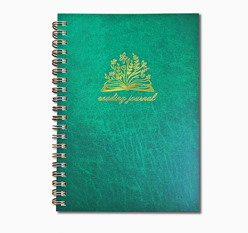 Fly Paper Products : Botanical Library Reading Journal - Skrivbok olinjerad med spiralbindning A6+  