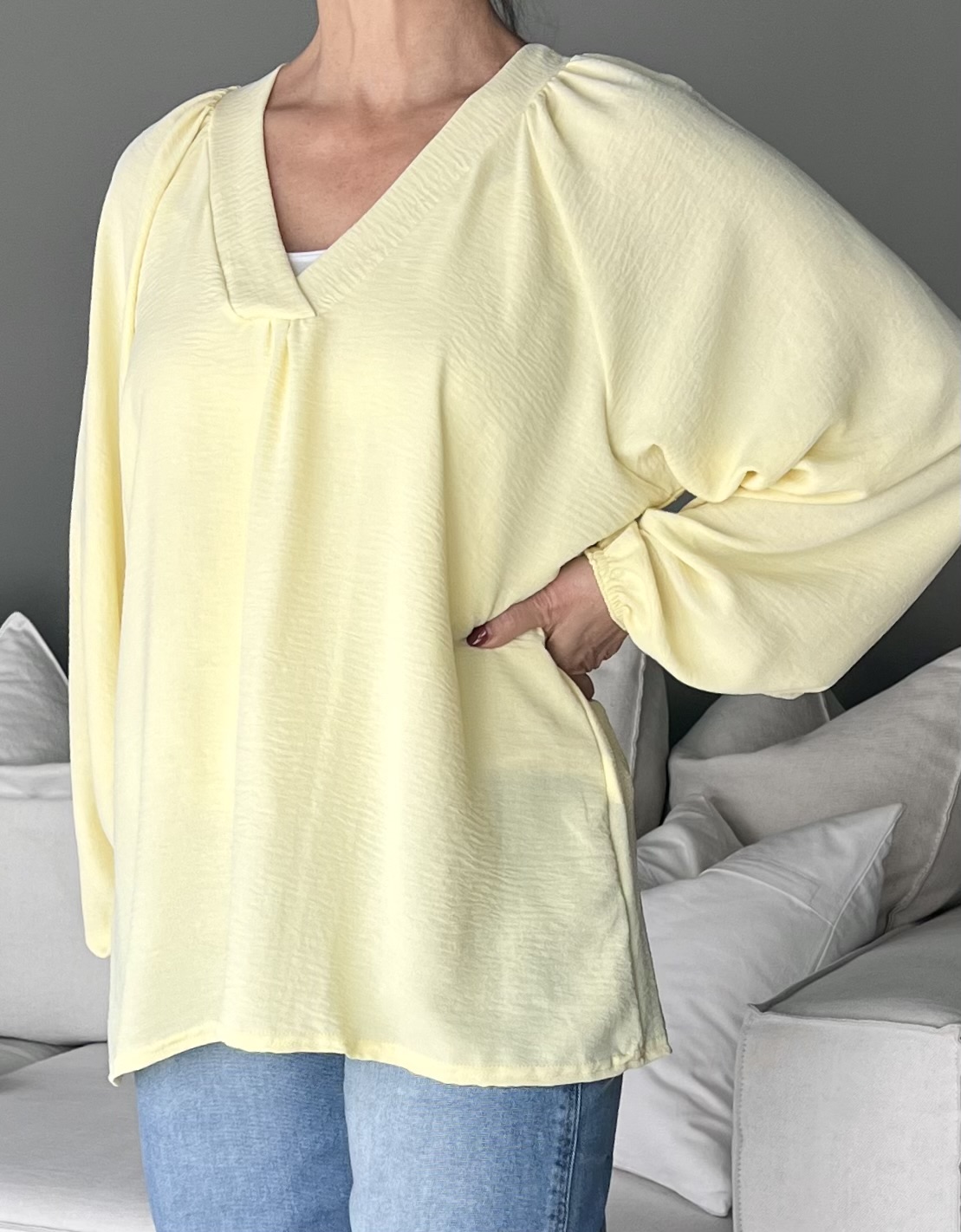 Cosy House Blus Vicky Ljusgul - 3