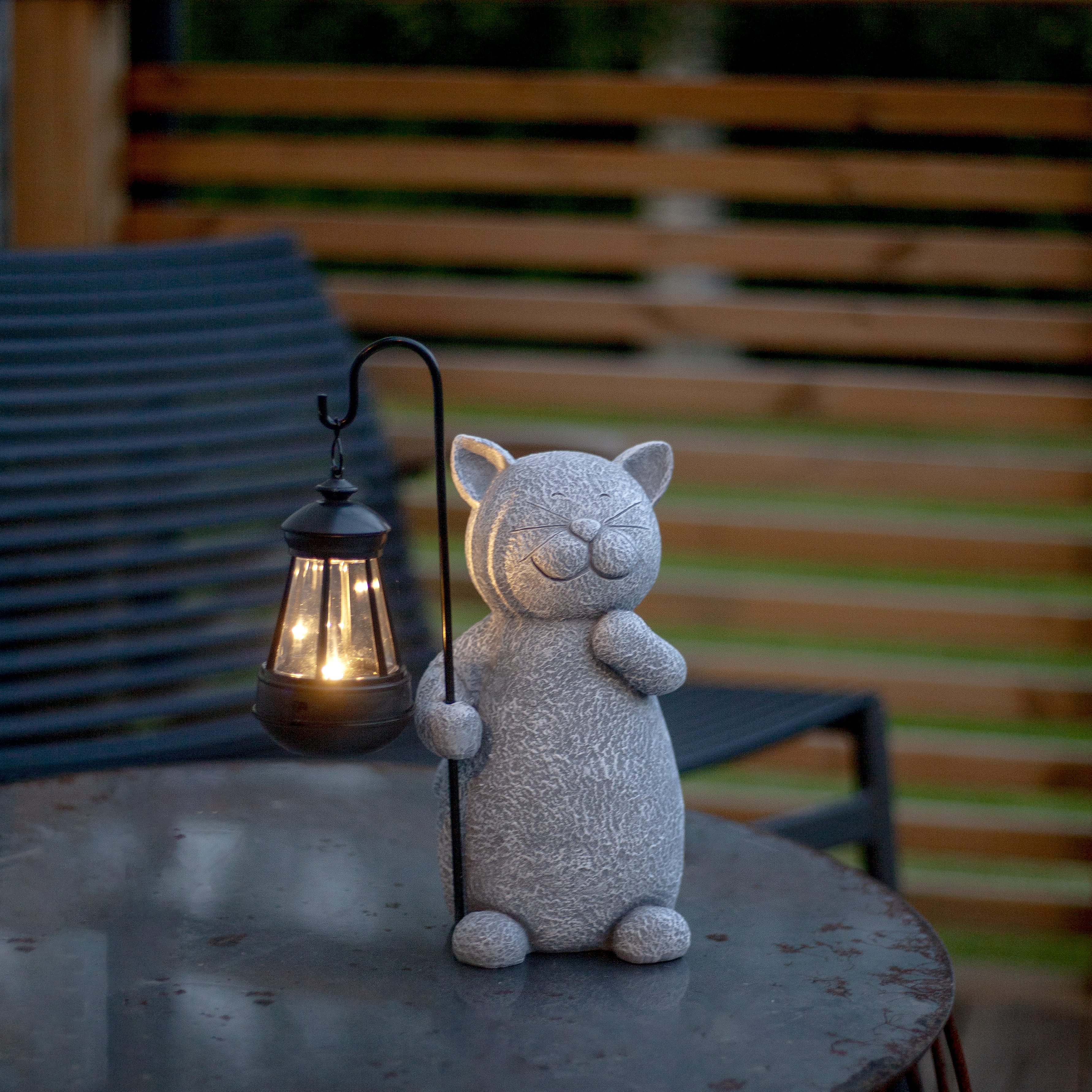 Solar decoration  - Cat - 29,5x22x13 cm