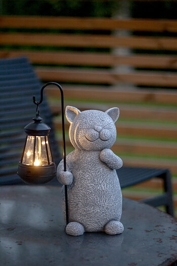 Solcellsdekoration Katt - 29,5x22x13 cm