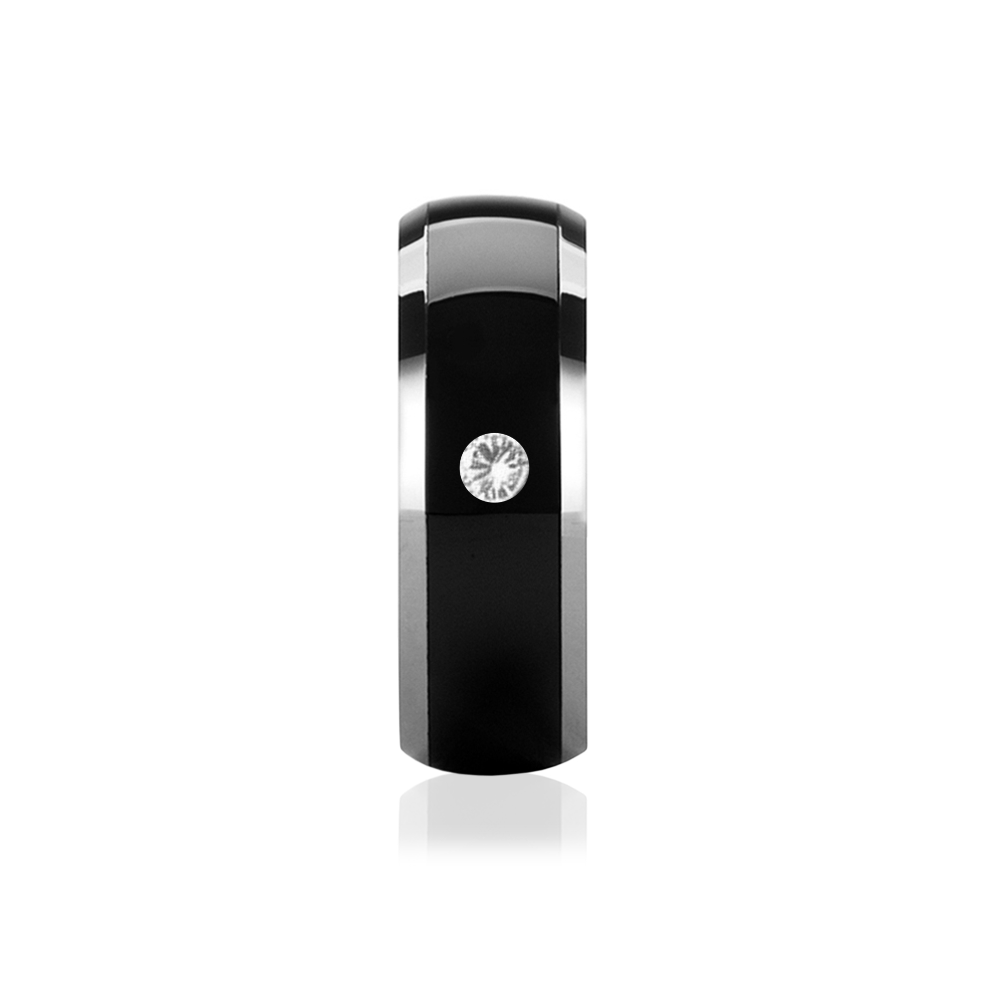 Smooth Black Duo – Forlovelsesringe i Sort Tungsten (Sæt) - 3