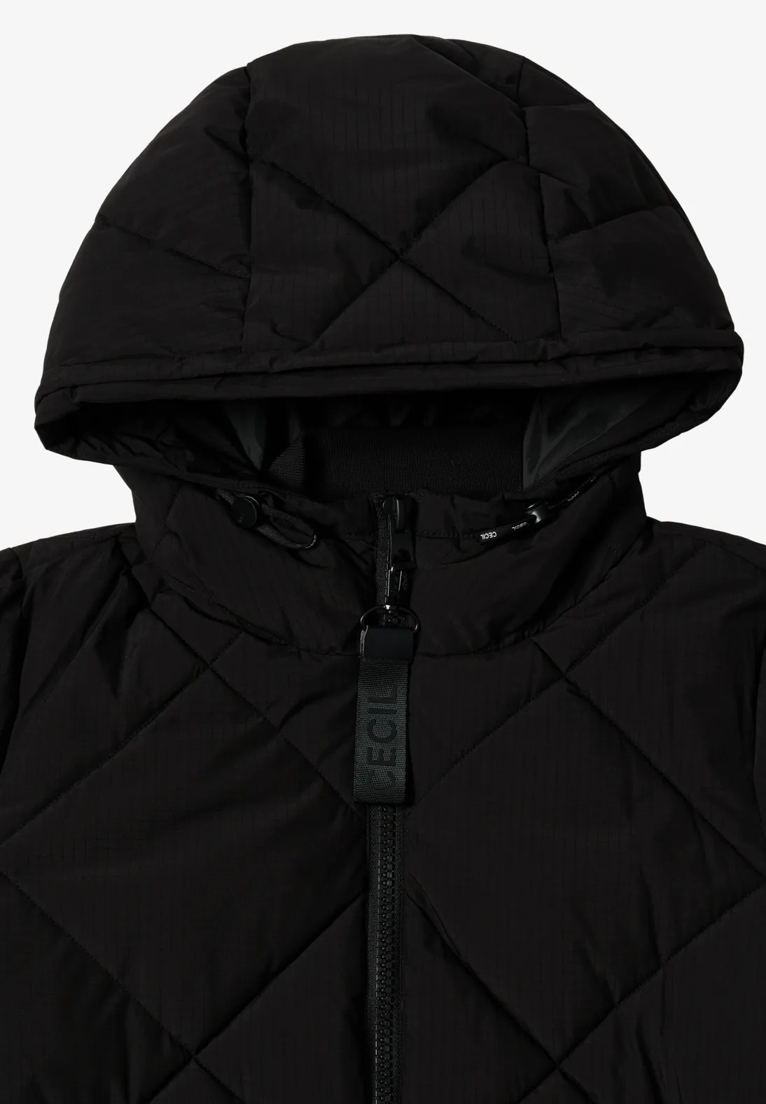 Ripstop Quilted Coat Teflon Coating (C) - Black - Cecil - 5