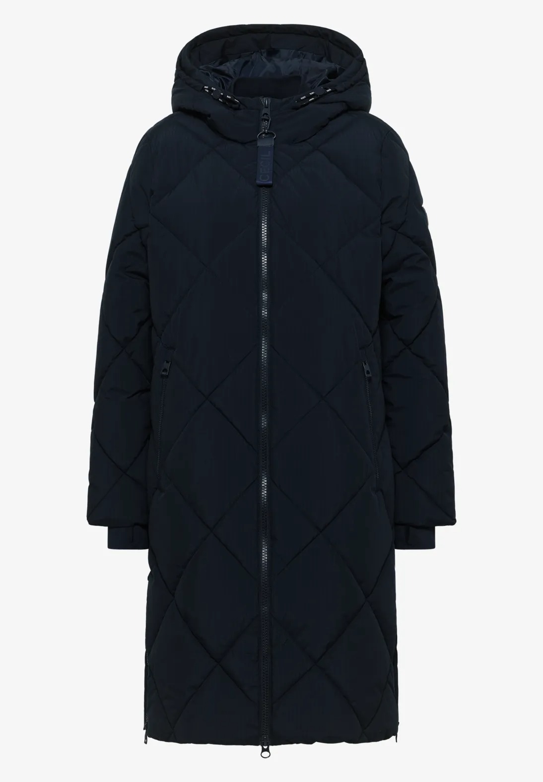 Ripstop Quilted Coat Teflon Coating (C) - Navy - Cecil - 6