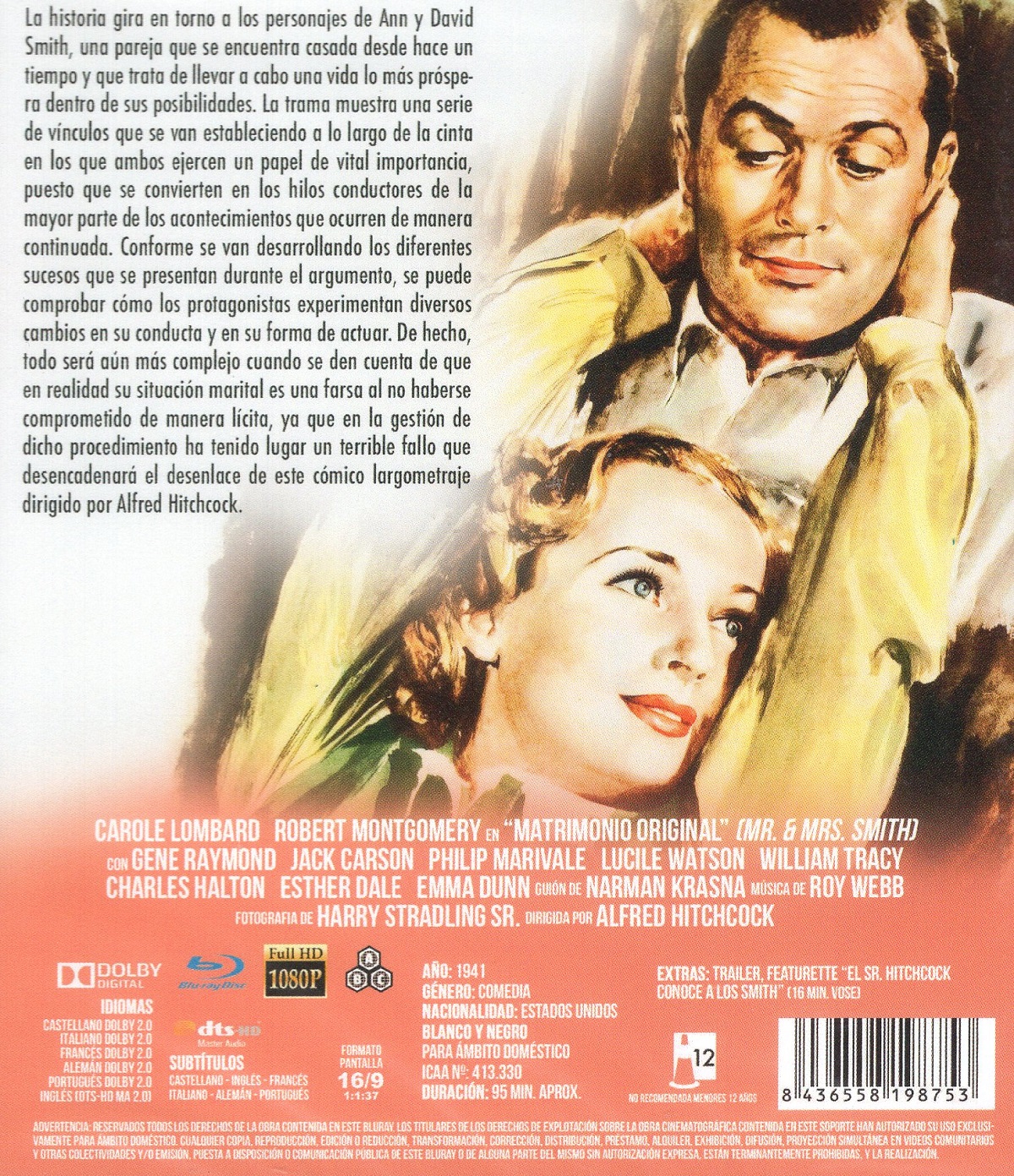 Mr. & Mrs. Smith (1941) (ej svensk text) (Blu-ray) - 2