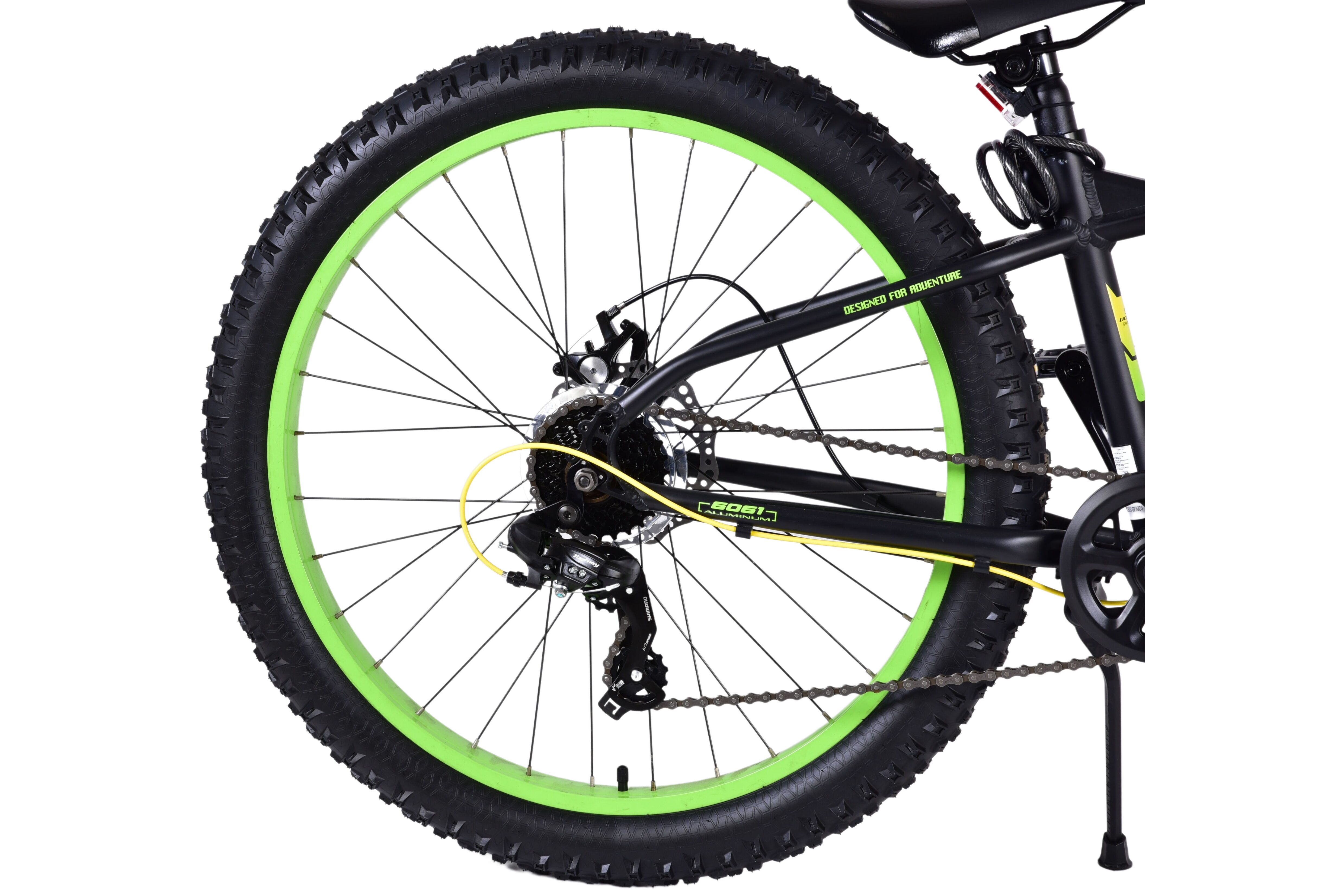 Barncykel Volare Gradient 26 tum – 7 växlar Svart/Gul/Grön för barn 9–12 år - 3