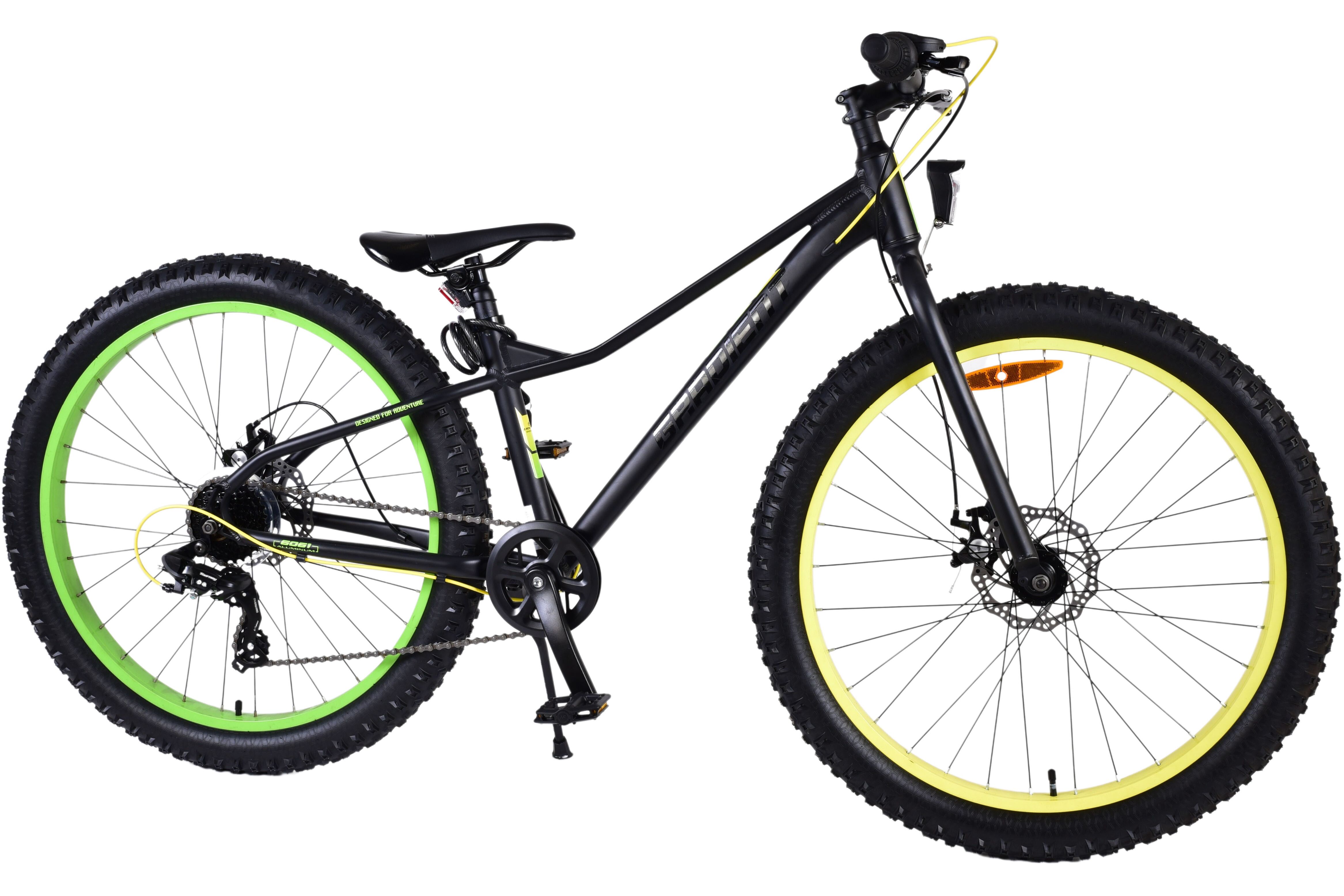 Barncykel Volare Gradient 26 tum – 7 växlar Svart/Gul/Grön för barn 9–12 år - 18