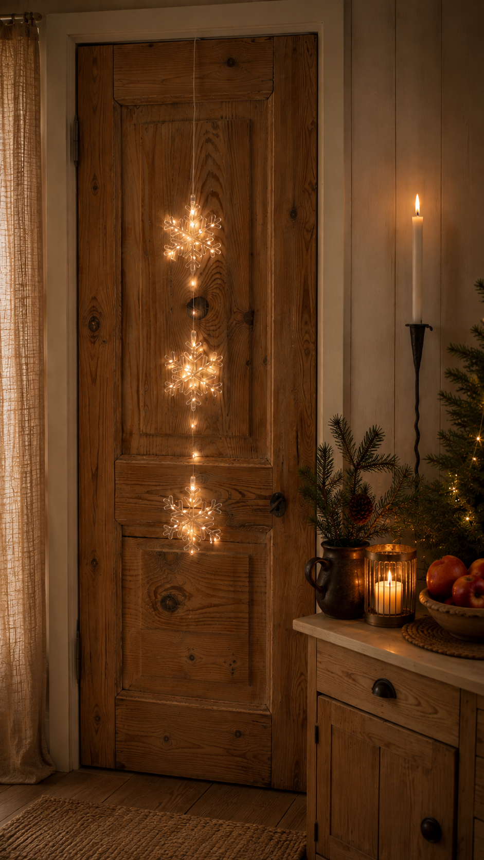 Outdoor decoration - String lights - Snowflake - 58x11.5 cm - 3
