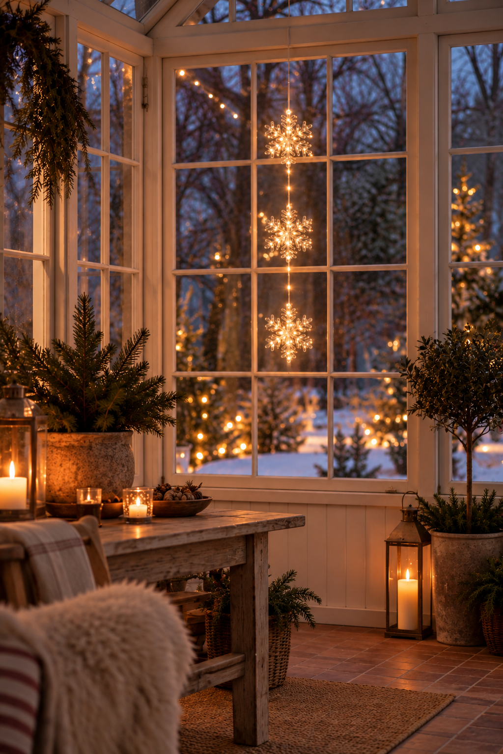 Outdoor decoration - String lights - Snowflake - 58x11.5 cm - 2