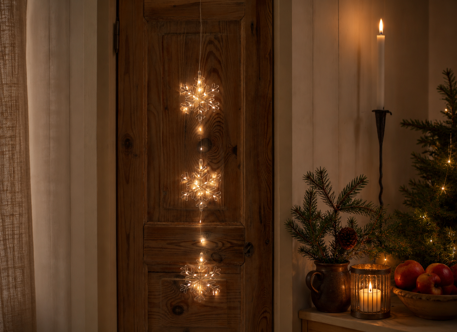 Outdoor decoration - String lights - Snowflake - 58x11.5 cm - 5