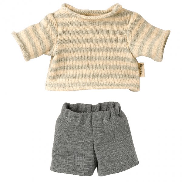 MAILEG T-SKIRT OCH SHORTS TEDDY JUNIOR