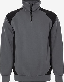Fristads Green sweatshirt med kort dragkedja 7048 GSM