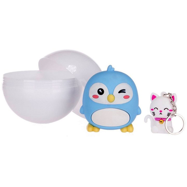 Kawaii Kuties Surprise Capsule med Figur, Nyckelring och Klistermärken 10 cm - 2