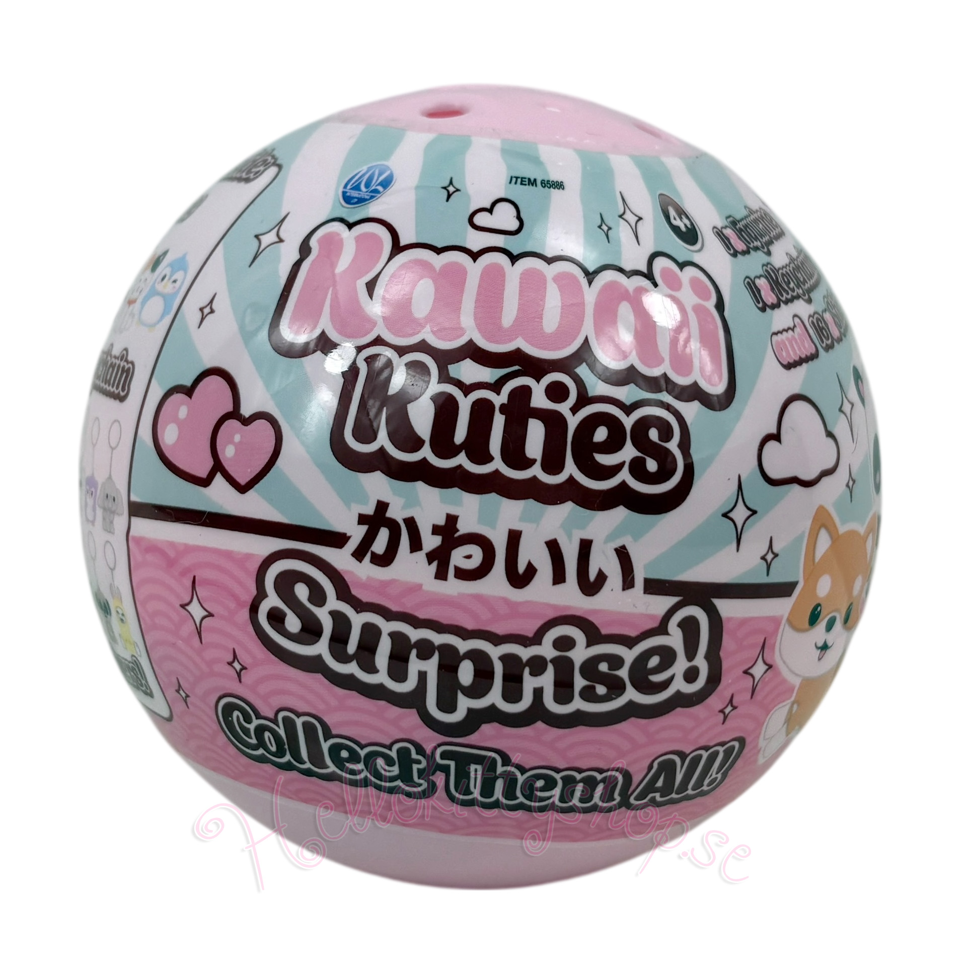 Kawaii Kuties Surprise Capsule med Figur, Nyckelring och Klistermärken 10 cm - 7