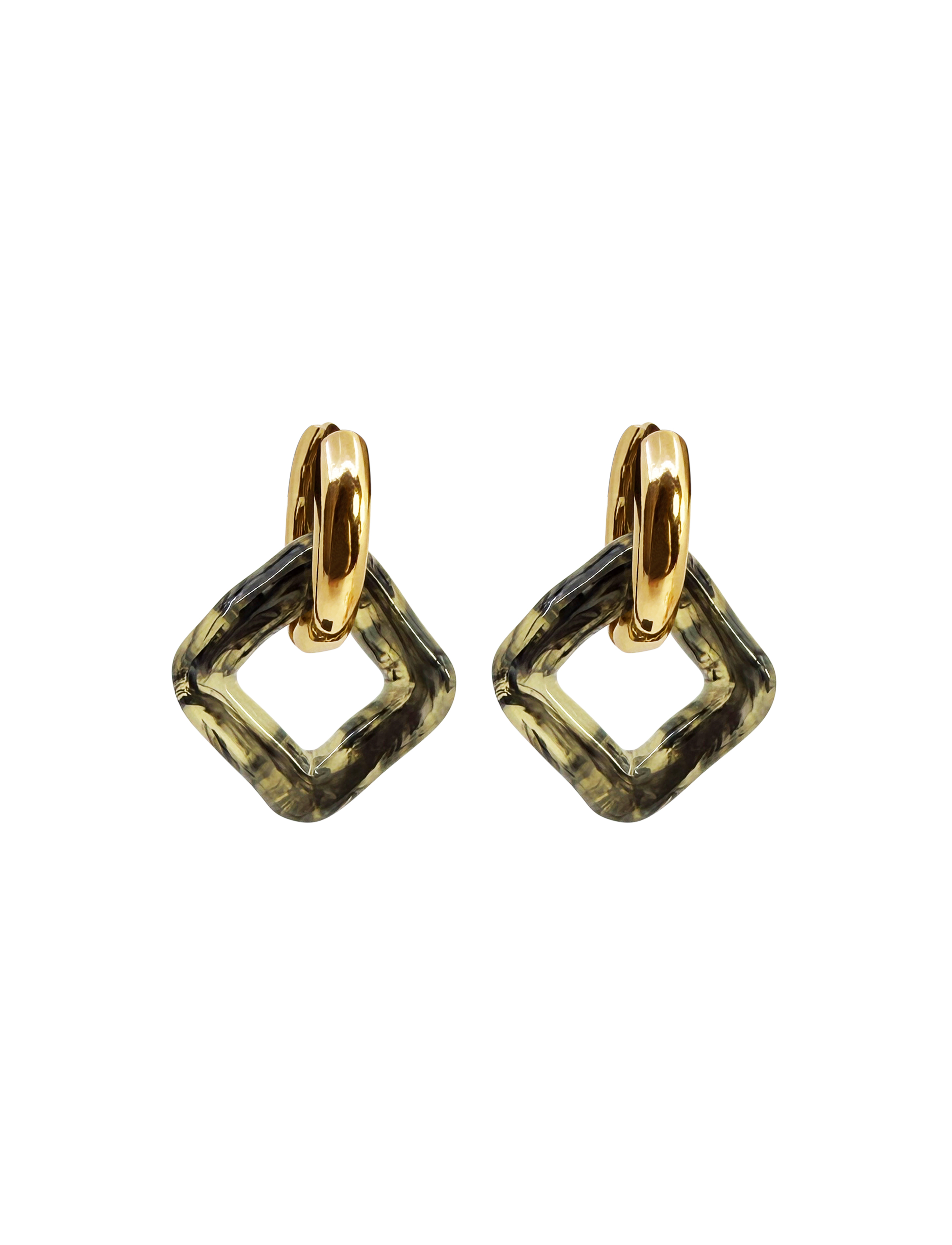 CINDY HOOP GOLDEN BLACK