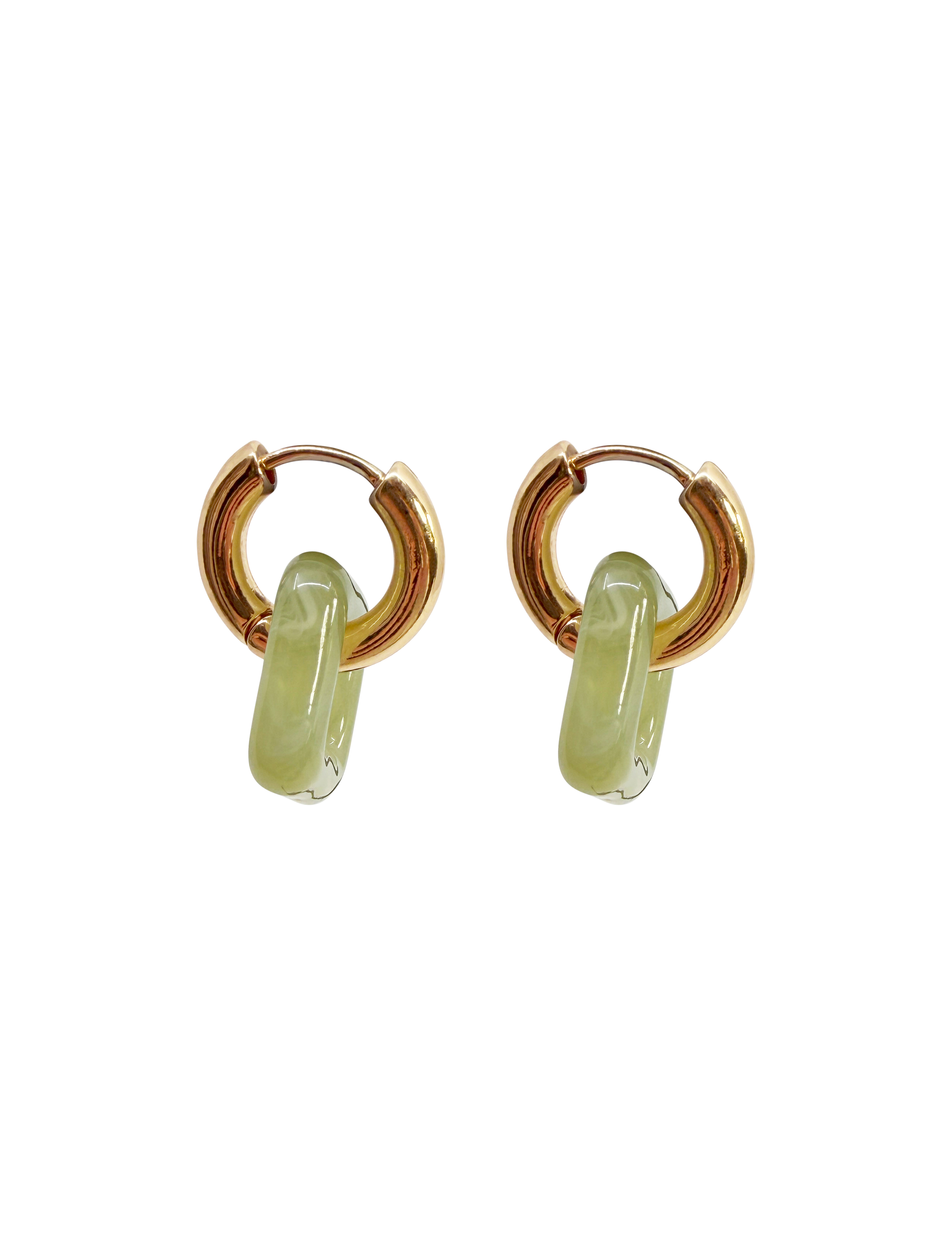 CINDY HOOP GOLDEN GREEN