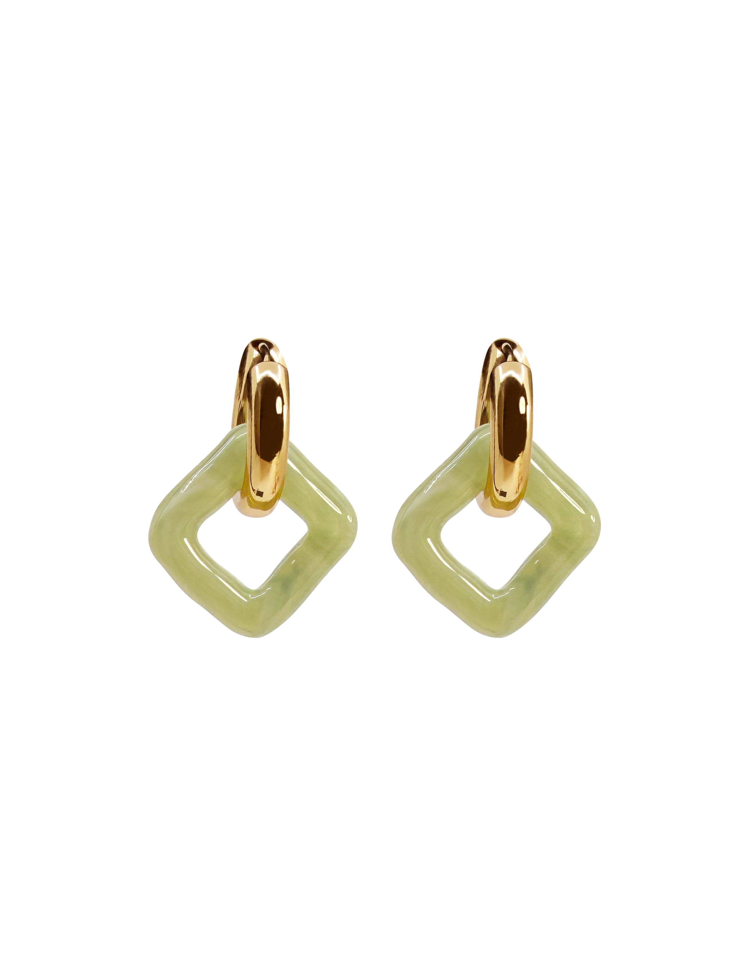 CINDY HOOP GOLDEN GREEN