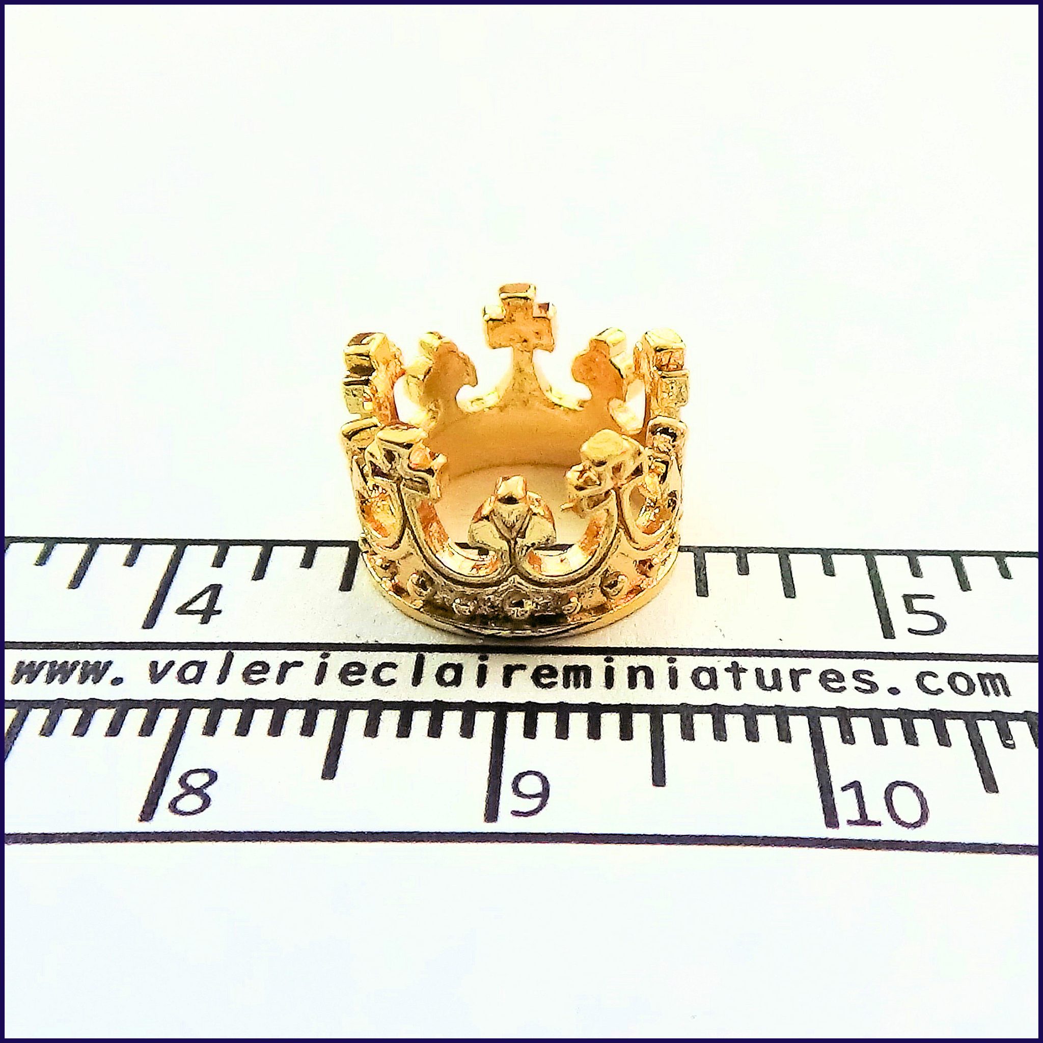 Gold diamant crown - from Valerie Claire Miniatures