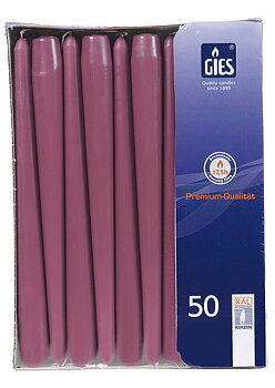Gies Spitzkerzen Altrosa – 50er Pack | Ø 22 x H 245 mm