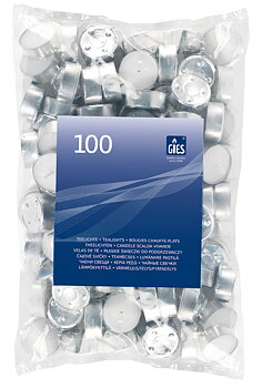 Gies Premium-Lichte Weiß – 40er Beutel | Ø 38 mm | 6 Stunden Brenndauer