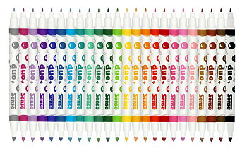 Fiberpennor Dubbelspets 24-Pack