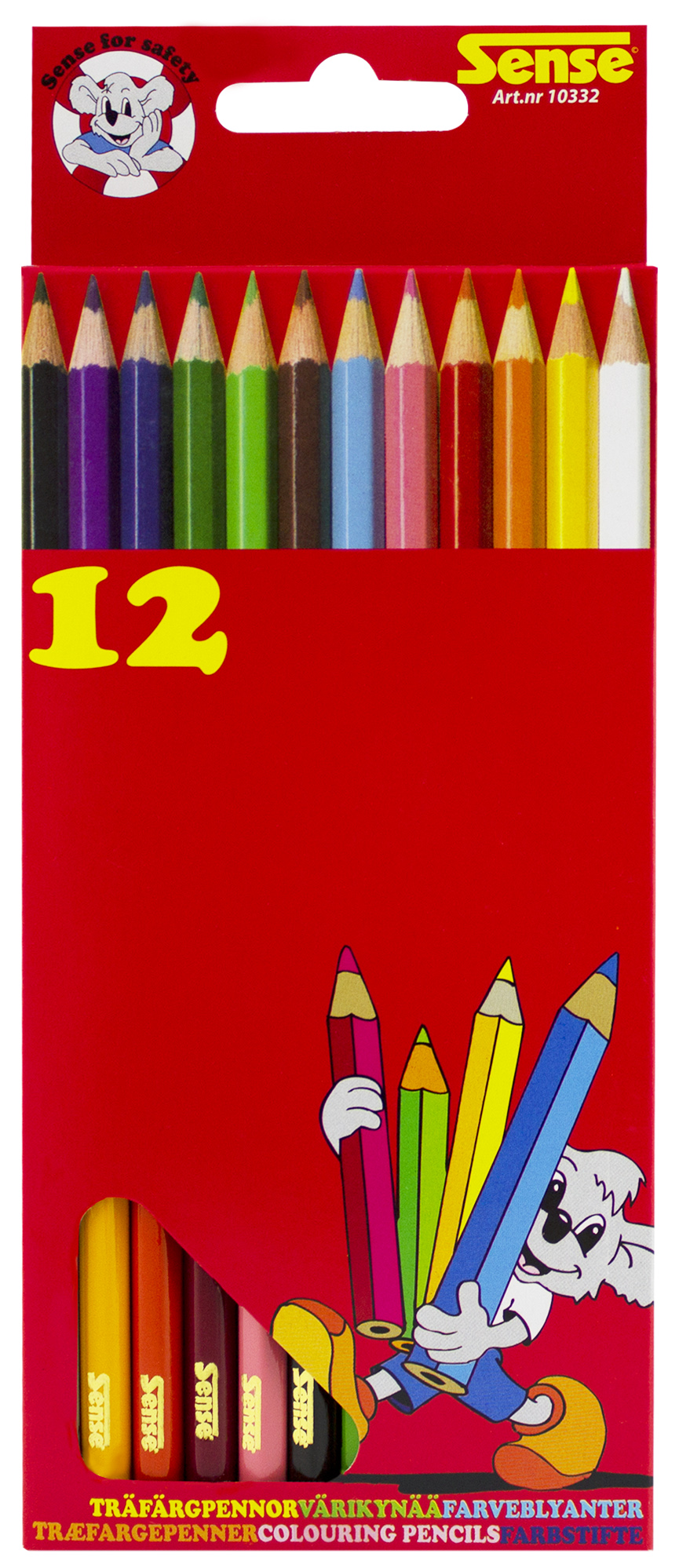 Träfärgpennor 12-Pack