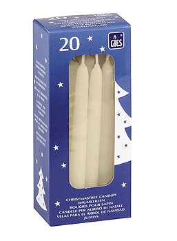 Gies Baumkerzen Champagner – 20er Packung | selbstlöschend