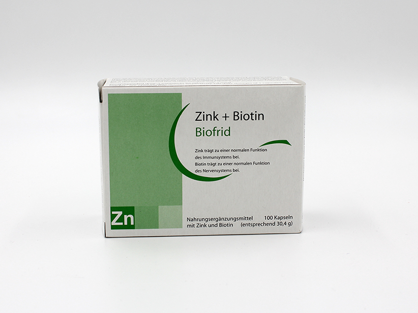 Zink och Biotin kap 100 st  (22454B  02/2027)