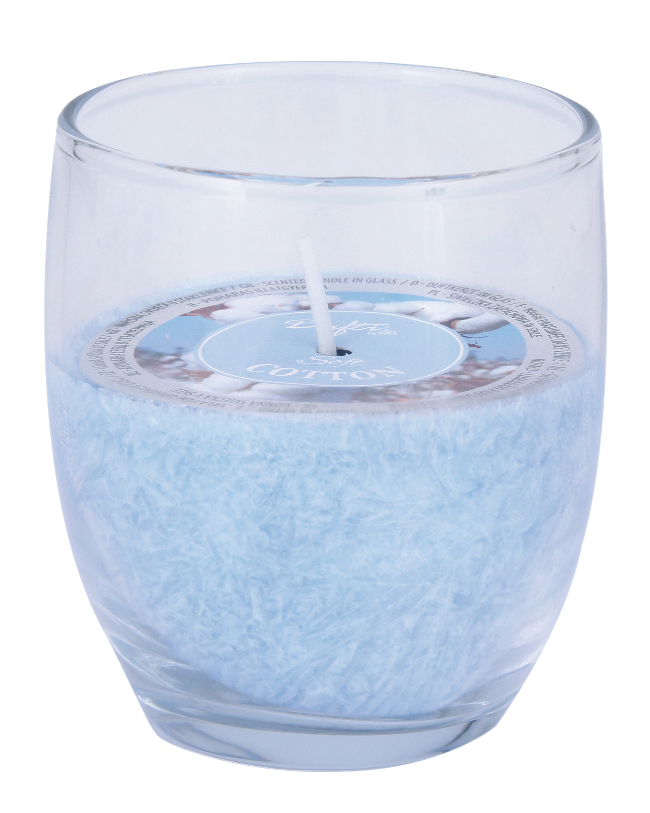 Dufti by Gies Stearinduftkerze im Glas Soft Cotton | 80 x 75 mm