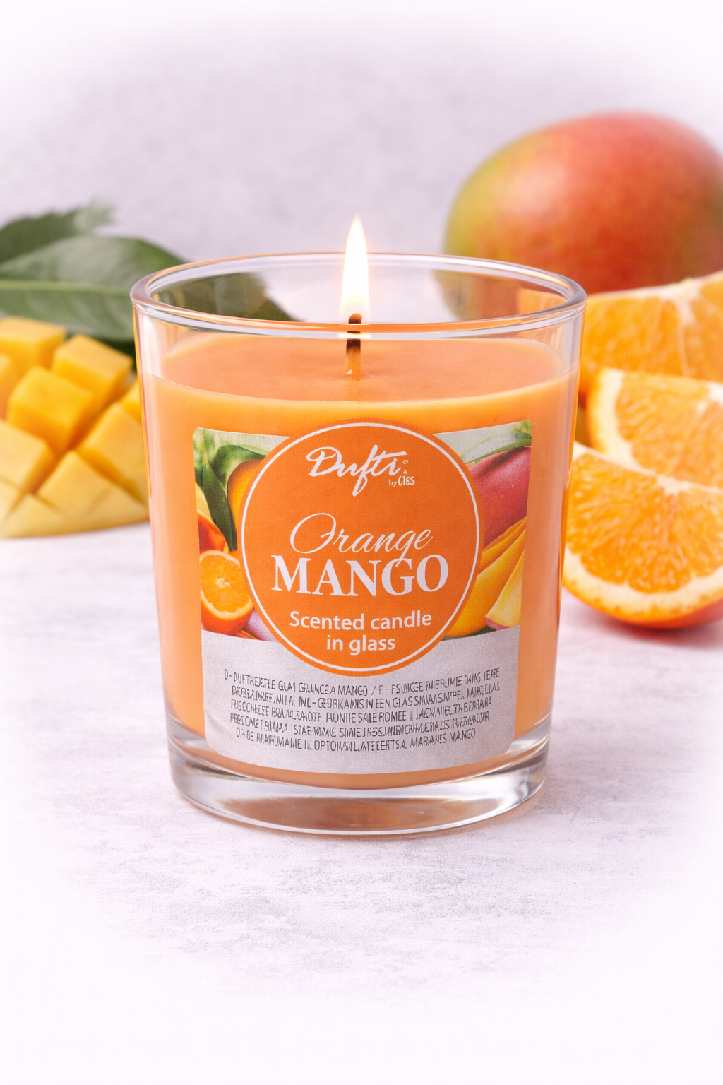 Dufti by Gies Duftkerze im Glas Orange Mango – 4 Stück im Tray | 86 x 70 mm - 2
